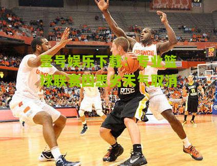 专业篮球联赛因恶劣天气取消